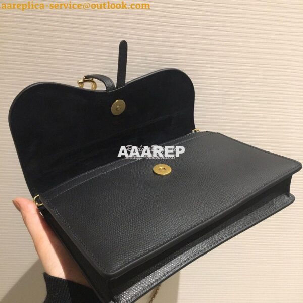 Replica Dior Black Saddle Calfskin Clutch WOC 12