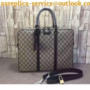 Replica Gucci Large Briefcase In GG Leather