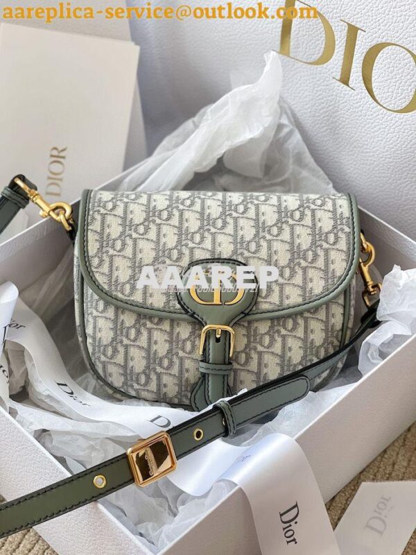 Replica Dior Bobby Bag in Gray Oblique Jacquard Canvas M9319U 3