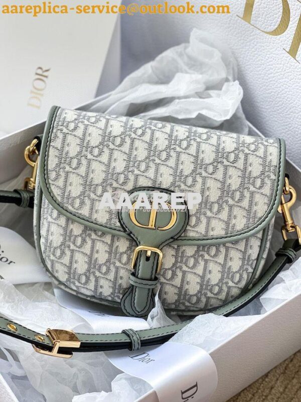 Replica Dior Bobby Bag in Gray Oblique Jacquard Canvas M9319U 4