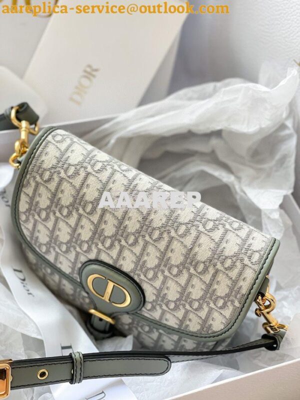 Replica Dior Bobby Bag in Gray Oblique Jacquard Canvas M9319U 5