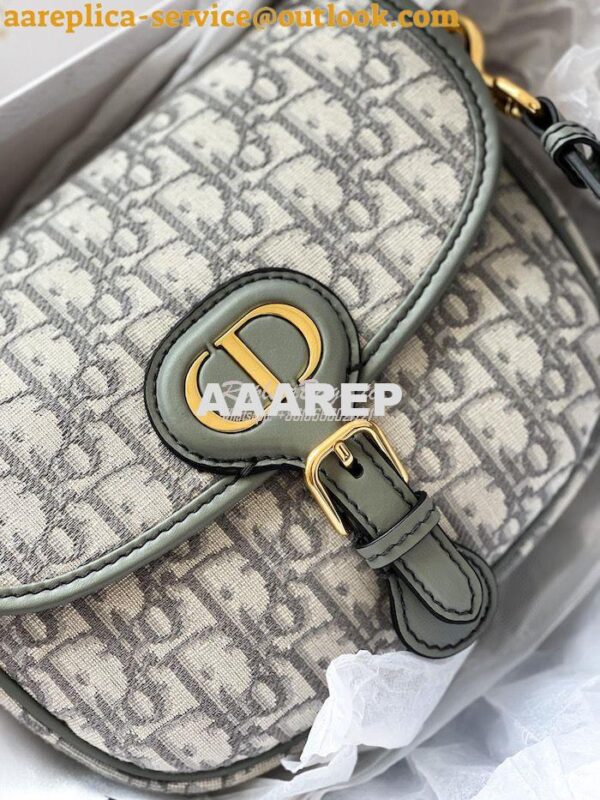 Replica Dior Bobby Bag in Gray Oblique Jacquard Canvas M9319U 6