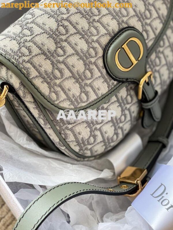 Replica Dior Bobby Bag in Gray Oblique Jacquard Canvas M9319U 7