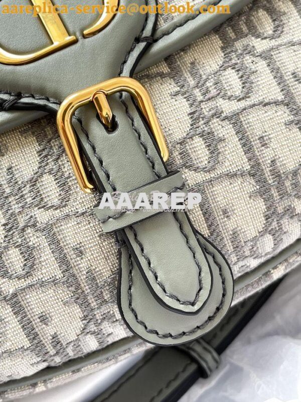 Replica Dior Bobby Bag in Gray Oblique Jacquard Canvas M9319U 11