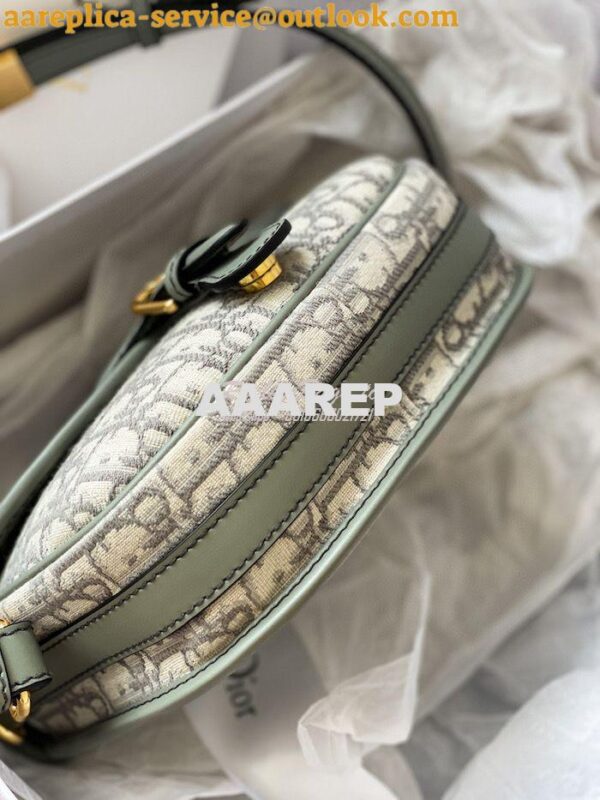 Replica Dior Bobby Bag in Gray Oblique Jacquard Canvas M9319U 13