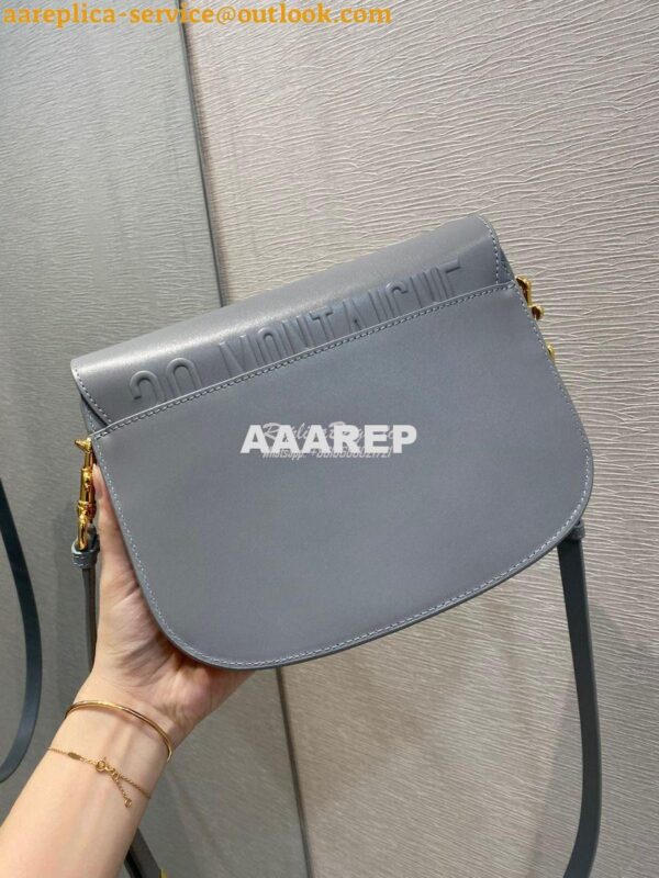 Replica Dior Bobby Bag in Grey Box Calfskin M9319U 12