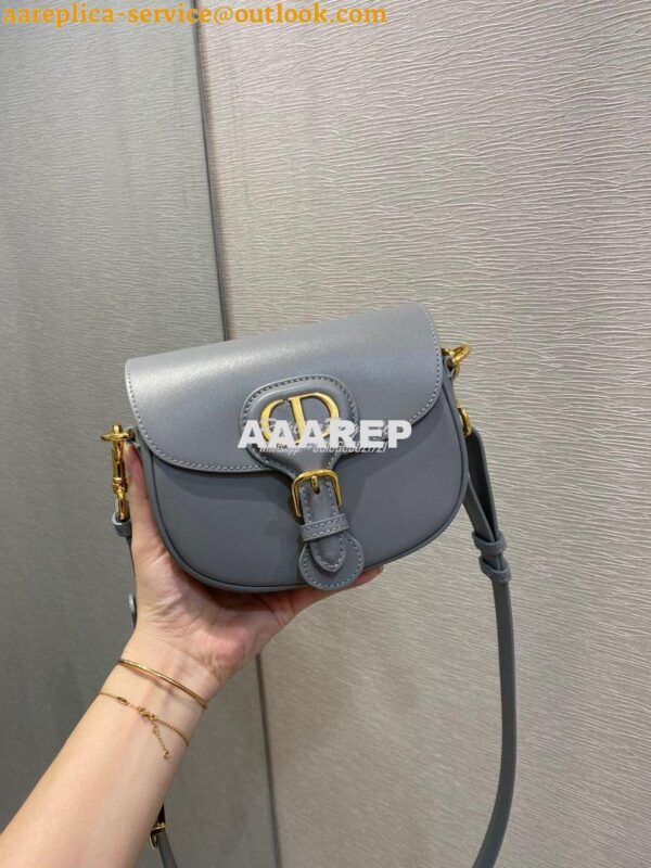 Replica Dior Bobby Bag in Grey Box Calfskin M9319U 15