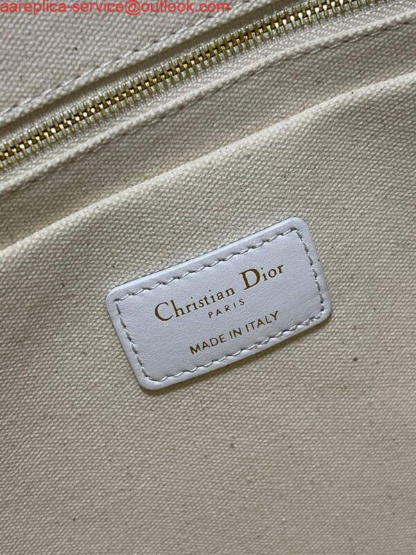 Replica Dior M1286 Large Book Tote White Perforated and Embossed Oblique Calfskin 8