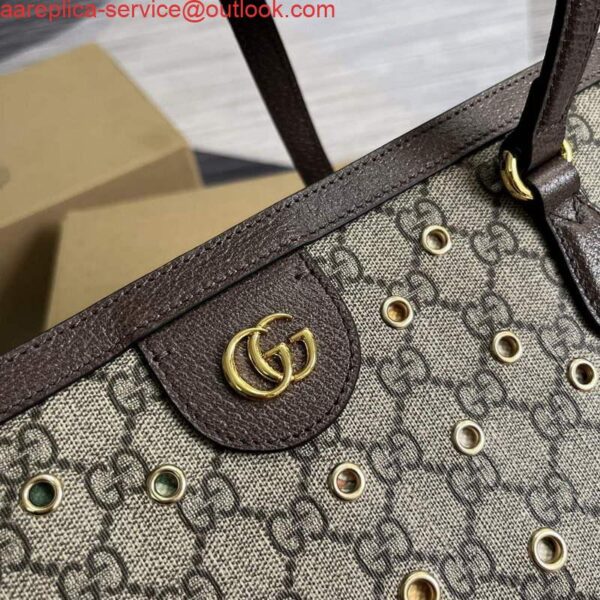 Replica Gucci 631685 Ophidia GG medium tote brown 6