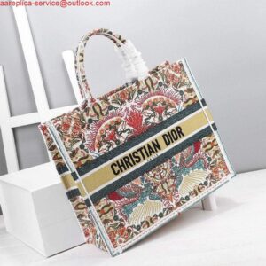 Replica Dior M1296 Book Tote Christian Dior Small Multicolor Red and Green