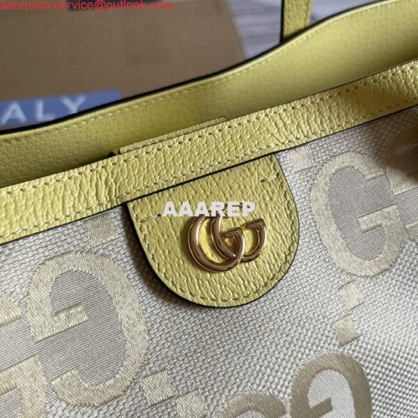 Replica Gucci 631685 Ophidia jumbo GG medium tote Banana 3