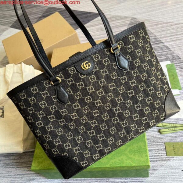 Replica Gucci 631685 Ophidia Medium Tote With Web Black 5