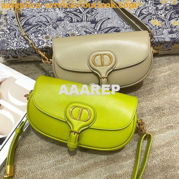 Replica Dior Bobby East-West Bag Lime Box Calfskin M9327 4