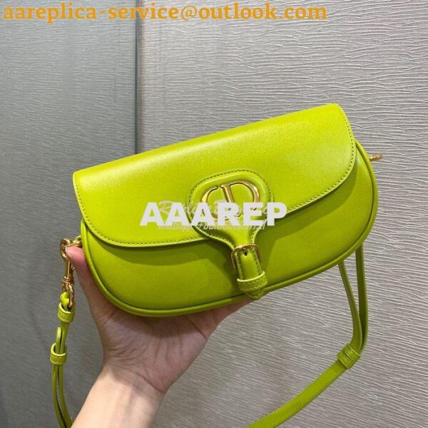 Replica Dior Bobby East-West Bag Lime Box Calfskin M9327 5