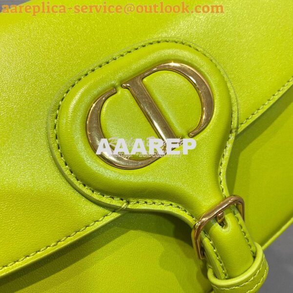 Replica Dior Bobby East-West Bag Lime Box Calfskin M9327 6