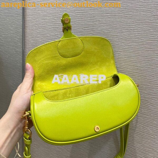 Replica Dior Bobby East-West Bag Lime Box Calfskin M9327 10