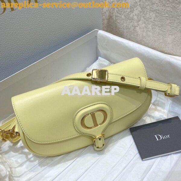 Replica Dior Bobby East-West Bag Pale Yellow Box Calfskin M9327 4