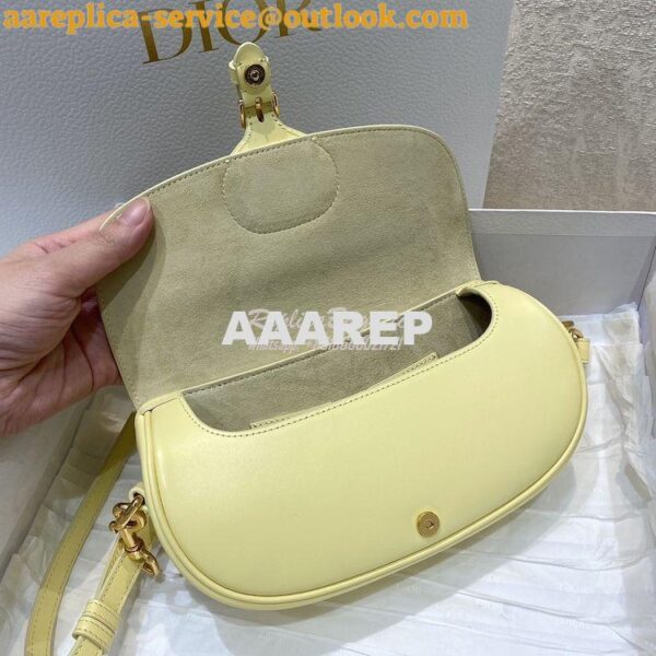 Replica Dior Bobby East-West Bag Pale Yellow Box Calfskin M9327 8