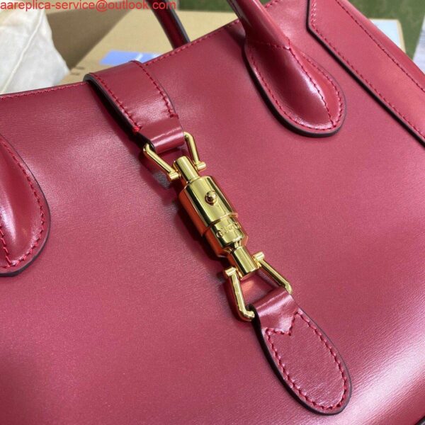 Replica Gucci 649016 Gucci Jackie 1961 Medium Tote Bag Red 6