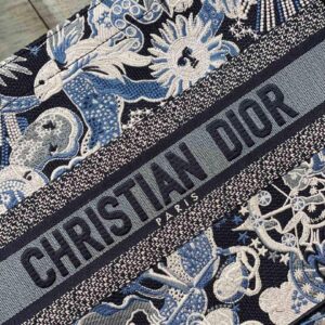 Replica Dior M1296 Medium Book Tote Blue Multicolor Zodiac Fantastico Embroidery