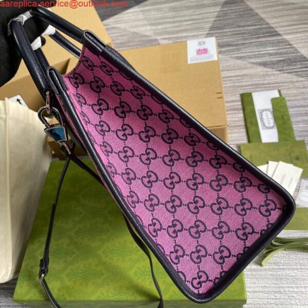 Replica Gucci 659983 GG Multicolour Small Tote Bag Purple 4