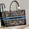 Replica Dior M1296 Medium Book Tote Latte D-Constellation Embroidery Beige 2