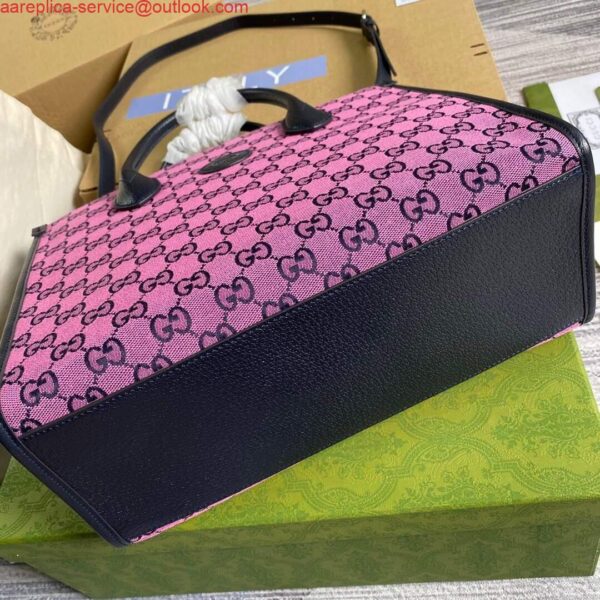 Replica Gucci 659983 GG Multicolour Small Tote Bag Purple 8