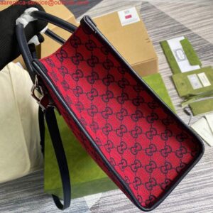 Replica Gucci 659983 GG Multicolour Small Tote Bag Red 2