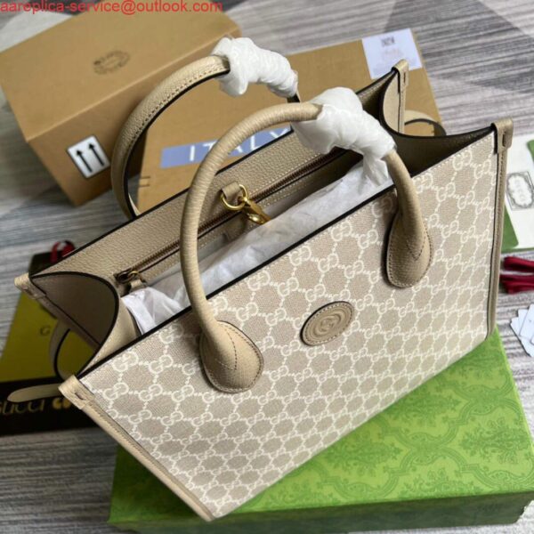 Replica Gucci 659983 GG Small Tote Bag Beige 8