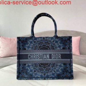 Replica Dior M1296 Small Dior Book Tote Navy Blue Dior Constellation Embroidery