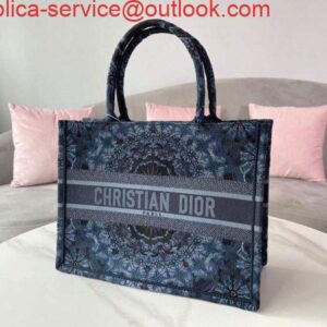 Replica Dior M1296 Small Dior Book Tote Navy Blue Dior Constellation Embroidery 2