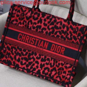 Replica Dior M1296 Small Dior Book Tote Raspberry Pop Mizza Embroidery