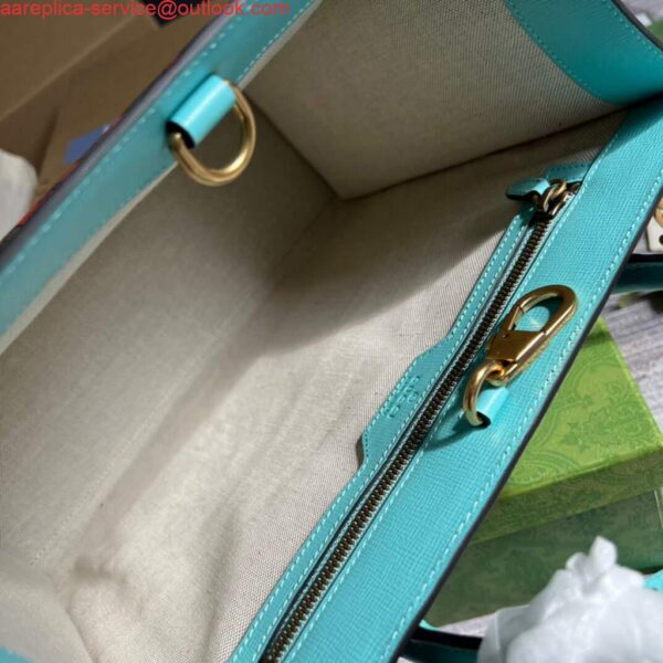 Replica Gucci 659983 GG Small Tote Bag Blue Orange 9