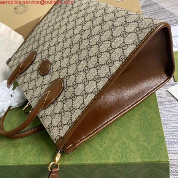 Replica Gucci 659983 GG Small Tote Bag Brown 4