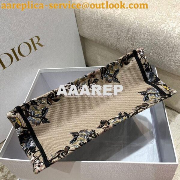 Replica Dior Book Tote bag in Beige Multicolor Jardin d'Hiver Embroide 8