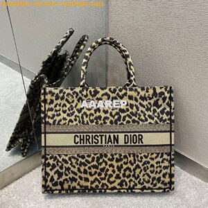 Replica Dior Book Tote bag in Beige Multicolor Mizza Embroidery