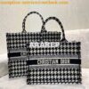 Replica Dior Book Tote bag in Black Multicolor Dior Petites Fleurs Emb 2