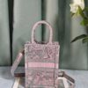 Replica Dior S5555 Mini Dior Book Tote Phone Bag Blue Toile de Jouy Reverse Embroidery