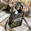 Replica Dior S5555 Mini Dior Book Tote Phone Bag Gray Dior Oblique Embroidery