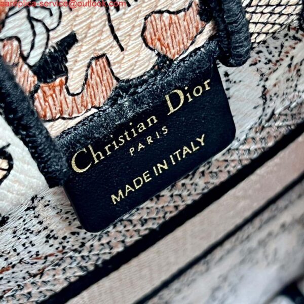 Replica Dior S5555 Mini Dior Book Tote Phone Bag Nude multicolor embroidery S1104 10