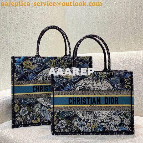 Replica Dior Book Tote bag in Blue Constellation Embroidery 3