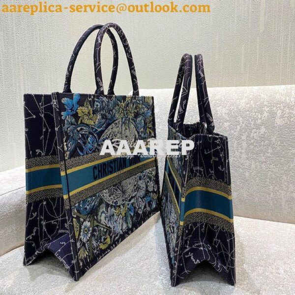 Replica Dior Book Tote bag in Blue Constellation Embroidery 4