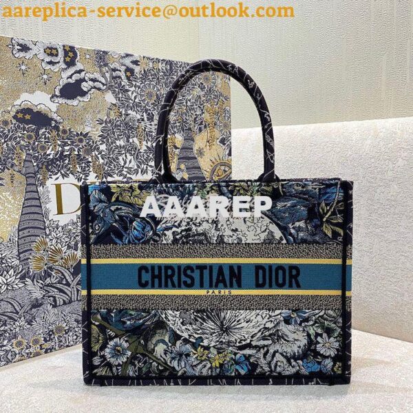 Replica Dior Book Tote bag in Blue Constellation Embroidery 5