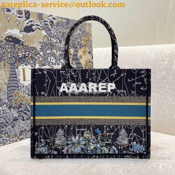 Replica Dior Book Tote bag in Blue Constellation Embroidery 9