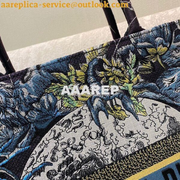 Replica Dior Book Tote bag in Blue Constellation Embroidery 15