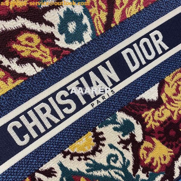 Replica Dior Book Tote bag in Blue Multicolor Dior Paisley Embroidery 7