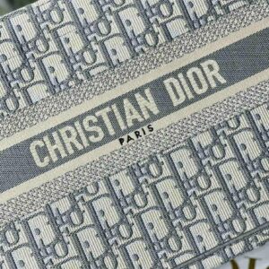 Replica Dior Book Tote M1265 Small Dior Oblique Embroidery Gray 2