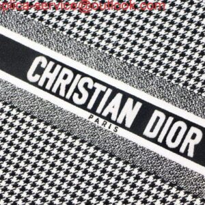 Replica Dior Book Tote M1286 Black and White Houndstooth Embroidery 2