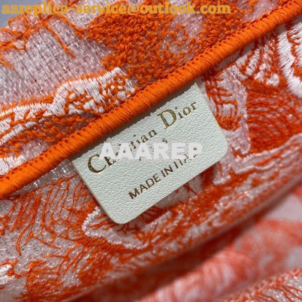 Replica Dior Book Tote bag in Fluorescent Orange Toile de Jouy Transpa 20