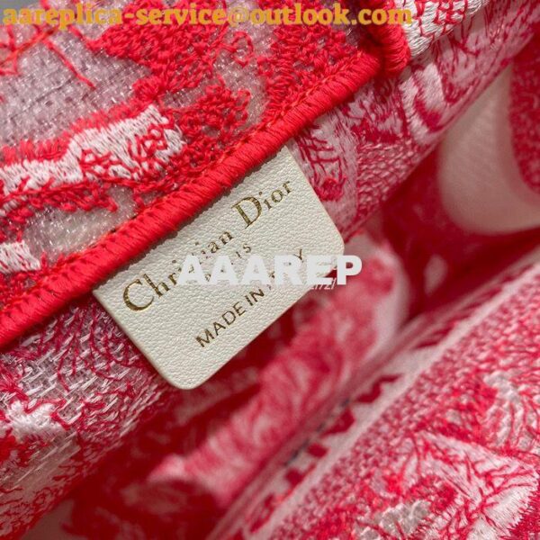 Replica Dior Book Tote bag in Fluorescent Pink Toile de Jouy Transpare 20